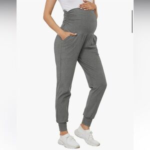 Women's Maternity Grey Parnixs Joggers Size M